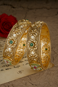 Bahaar openable gold plated bangle