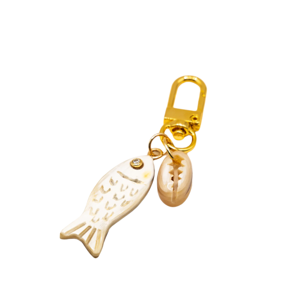 Bahari Petite Fish and Cowrie Charm
