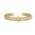 Balsamine 14K Gold Starburst Open Bangle