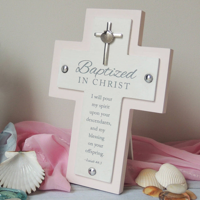 Baptism Cross (Blue & Pink)
