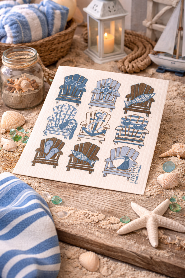 Beach Life Blues Swedish Dish Cloth