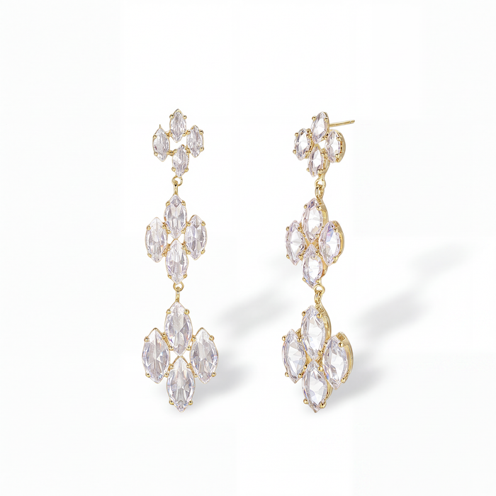 Béatriz 14K Gold Marquise Drop Earrings