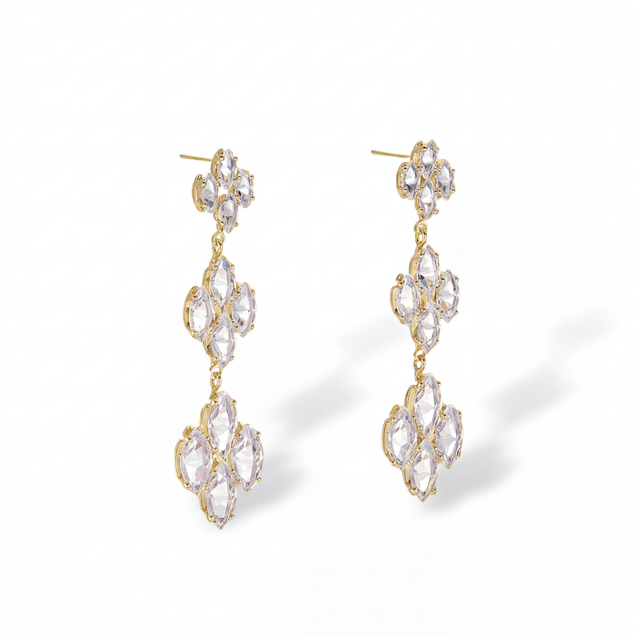 Béatriz 14K Gold Marquise Drop Earrings