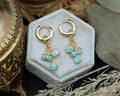 BELLA COLLECTION -18K GOLD VERMEIL SILVER BELLA DANGLE EARRINGS WITH AMAZONITE - BY JORGE REVILLA-Staghead Designs