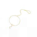 Benoîte 18K Gold Lip Linked Finger Bracelet