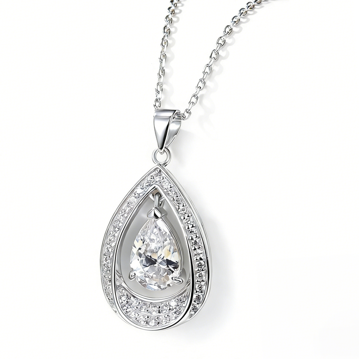 Bérangère White Teardrop Necklace