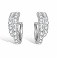 Bérénice White Half-crescent Earrings