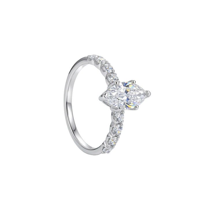 Bernrun White Marquise Ring