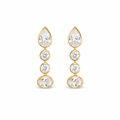 Bertrada 18K Gold Mixed Shape Drop Earrings