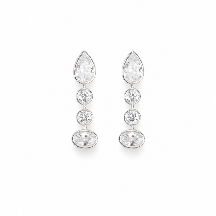 Bertrada 18K Gold Mixed Shape Drop Earrings