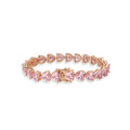 Birgit Pink Heart Tennis Bracelet