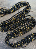 Black and Gold  Waist Bead
