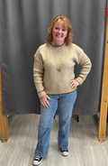Blanket Stitch Crop Sweater