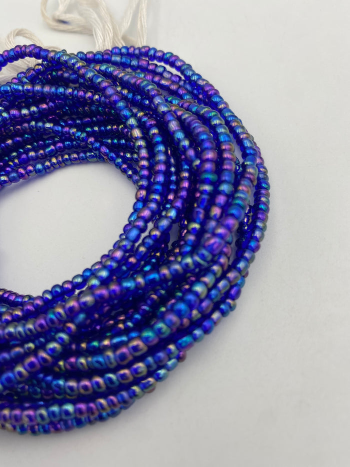 Blue Waist Bead | Rainbow Blue | Tie On 45–50 Inches | Handmade Waist Beads for Women | Price is per WaistBead