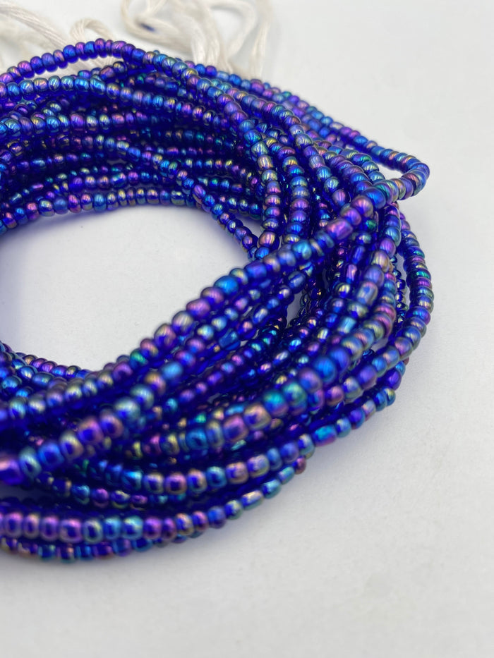 Blue Waist Bead | Rainbow Blue | Tie On 45–50 Inches | Handmade Waist Beads for Women | Price is per WaistBead
