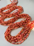 Blushing Gold Waist Beads- Tie On Waist Bead, 45-50" Strand, Boho Belly Bead, Autumn Inspired Body Chain