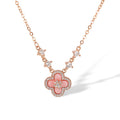Bonifacie Pink Trèfle Necklace