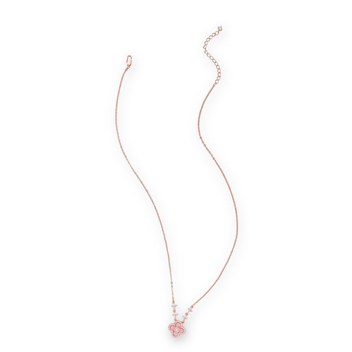 Bonifacie Pink Trèfle Necklace