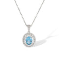 Bridie Blue Oval Necklace