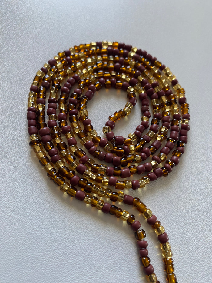 Brown~ Waist Bead- Earth tone waistBeads 45”-50”