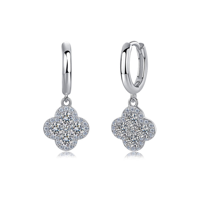 Brunswind 14K Gold Trèfle Moissanite Earrings