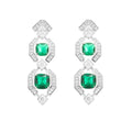 Bruntraud Green Cushion Earrings