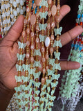 Butterfly Glow Tie-On Waist Beads (45”-50”)