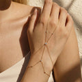 Caja 14K Gold Dual-Layer Linked Finger Bracelet