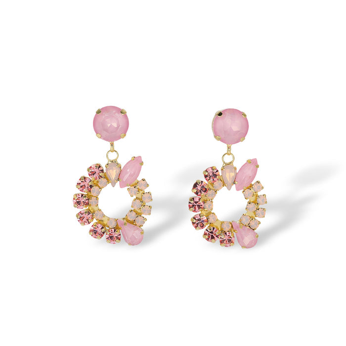Calla Mixed Shape Hollow Circle Drop Earrings