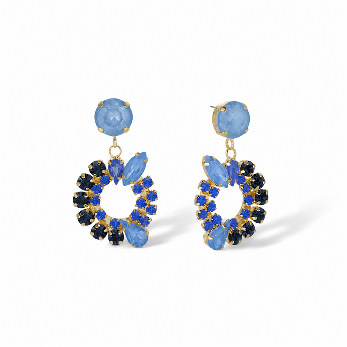 Calla Mixed Shape Hollow Circle Drop Earrings