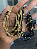 Candace~ Waist Beads Set- Waist Beads with Black Agate Natural Gemstones