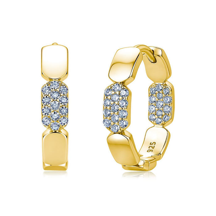 Carlotta 14K Gold Geometric Links Earrings