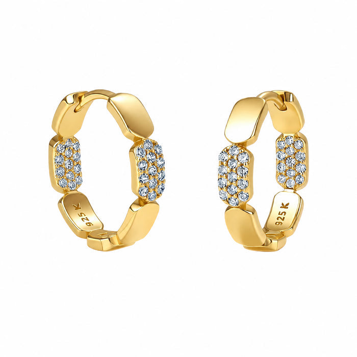 Carlotta 14K Gold Geometric Links Earrings