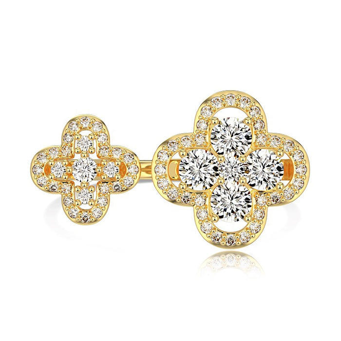 Cassandre 18K Gold Trèfle Open Ring