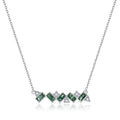 Catel Green Moss Baguette Necklace