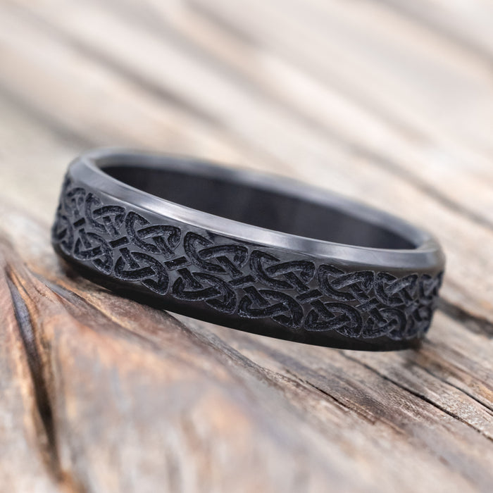 MATCHING SET OF CELTIC LOVE KNOT WEDDING BANDS-Staghead Designs