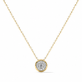 Céphise 18K Gold Bezel Round Necklace