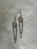 Chain Layered Silver Dangling Earrings