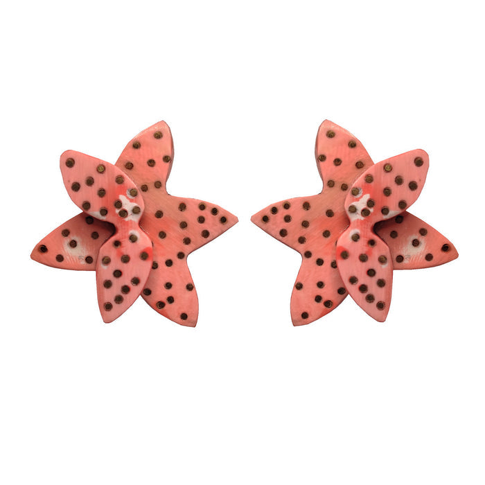 Chambers Stud Earring - Peach