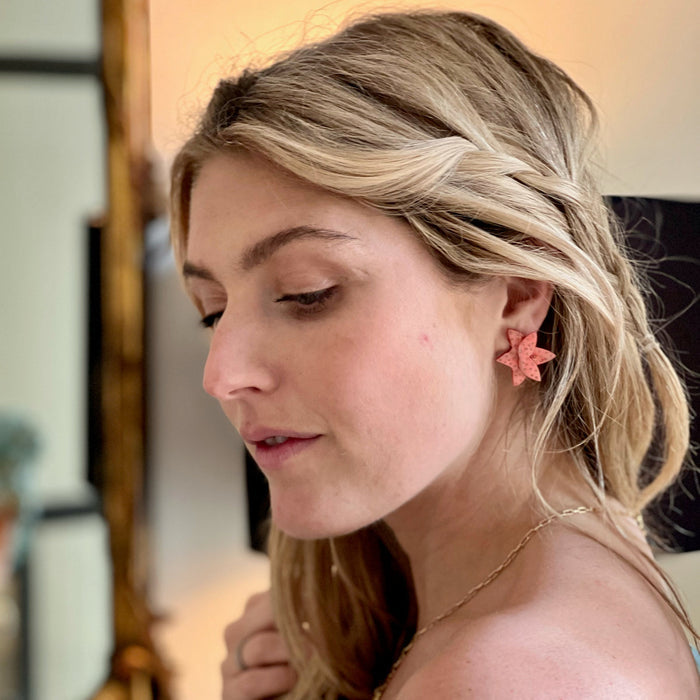Chambers Stud Earring - Peach
