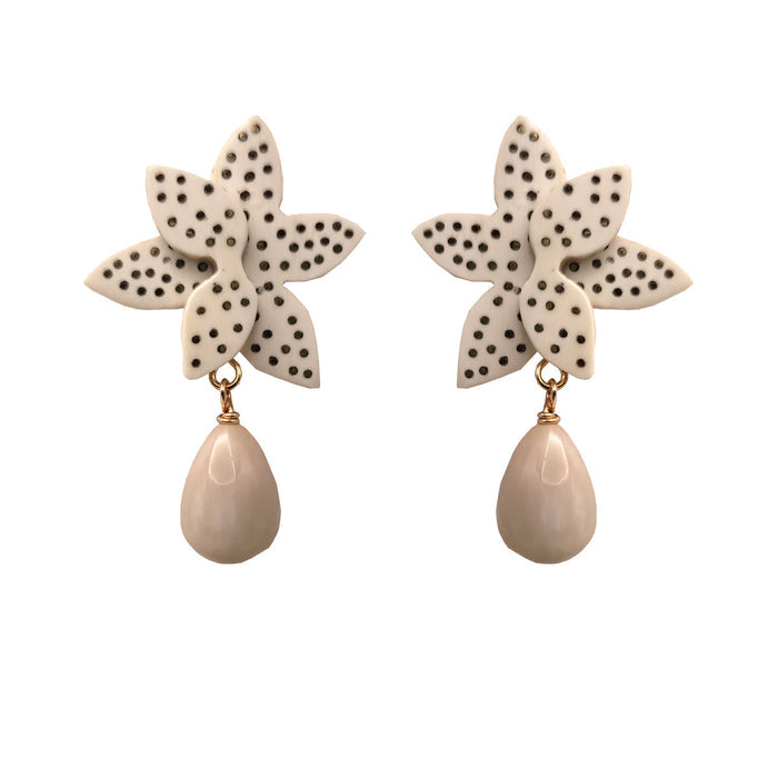 Chambers Stud Earring with Horn Drop