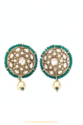 Champagne Stone Emerald Studs By PTJ