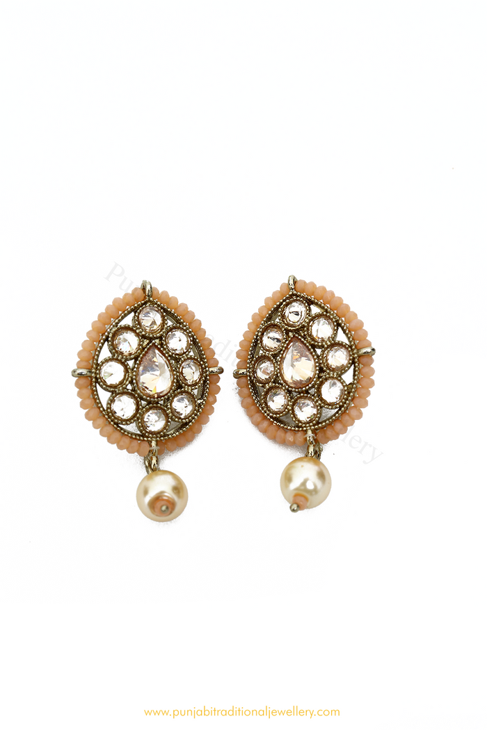 Champagne Stone Studs By PTJ