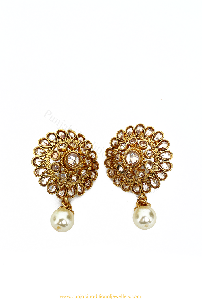 Champagne Stone Studs By PTJ