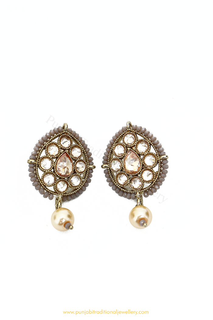 Champagne Stone Studs By PTJ
