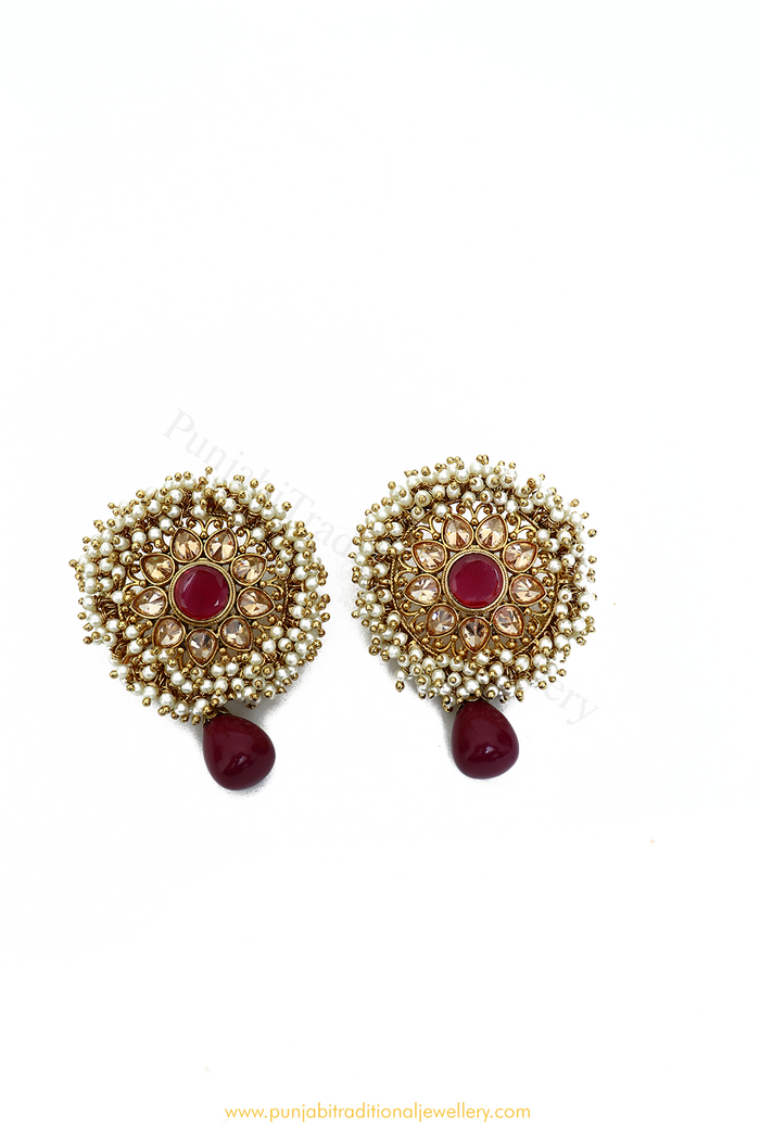 Champagne Stone Studs By PTJ