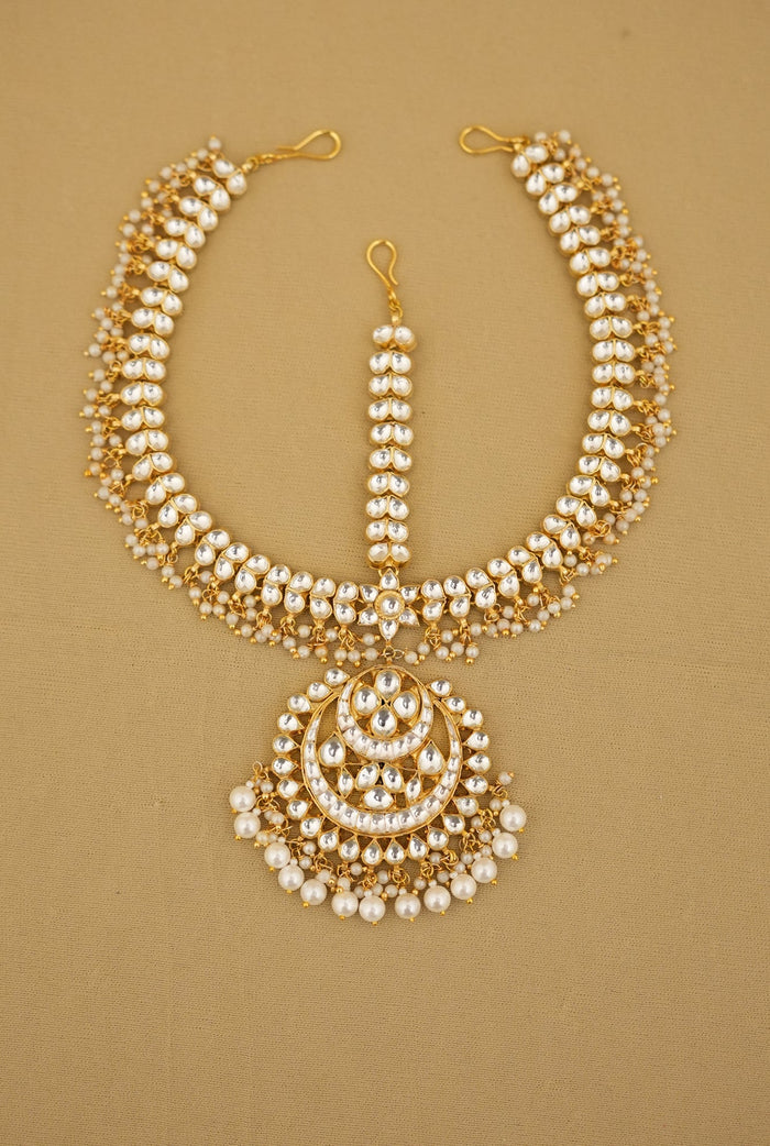 Chand  Kundan  Matha Patti Handcrafted Gold Plated