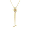 Chantalle 14K Gold Marquise Moissanite Necklace