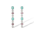 Chimène Multicolor Rectangular Oval Drop Earrings