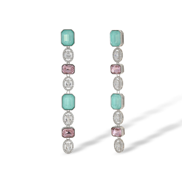 Chimène Multicolor Rectangular Oval Drop Earrings